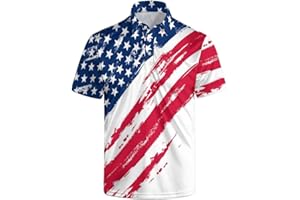 Lxopogk Golf Shirts for Men Funny Polo Short Sleeve Performance Moisture Wicking Quick Dry Mens Hawaiian Polo Shirt