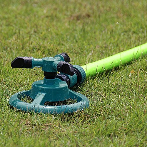 USHOT Lawn Sprinkler Automatic Garden Water Sprinklers Lawn Irrigation Rotation 360°