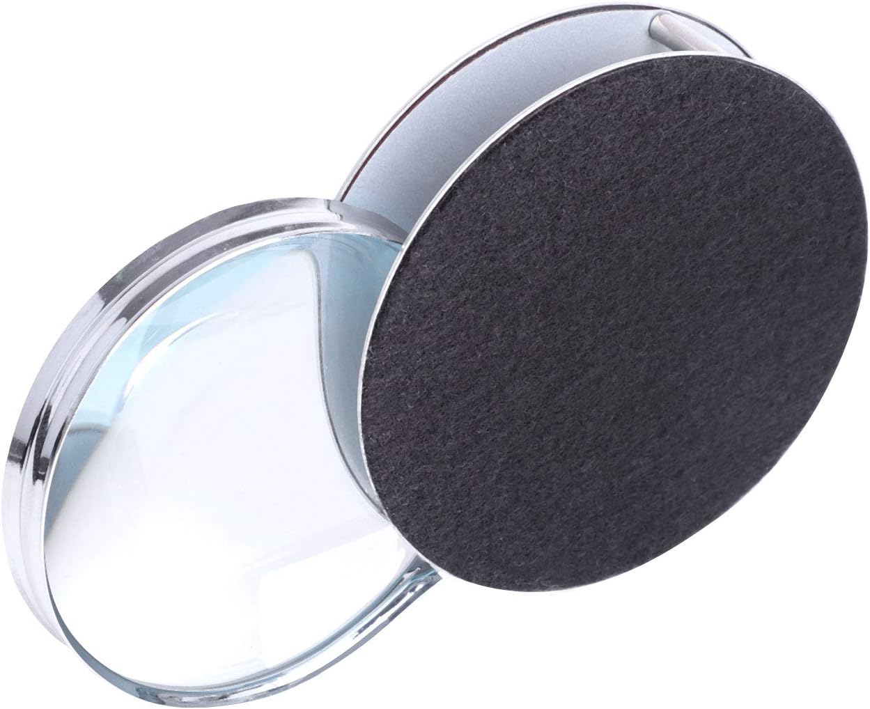 60mm Portable Metal Round Little Handy Magnifier 15X Mini Foldable Handheld Pocket Magnifying Glass Reading Jewelry Loupe for Shopping Travel Reading Map - Image 3