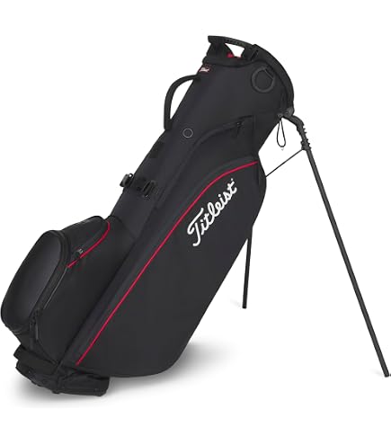 Amazon.com: Titleist Premium Carry Bag for Men - Black/Black/Red