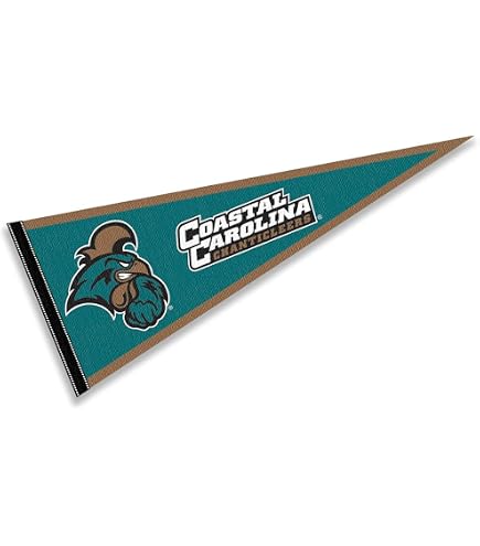 Coastal Carolina Chanticleers Felt Pennant - 12x30 NCAA Wall Decor For Game Room & Man Cave
