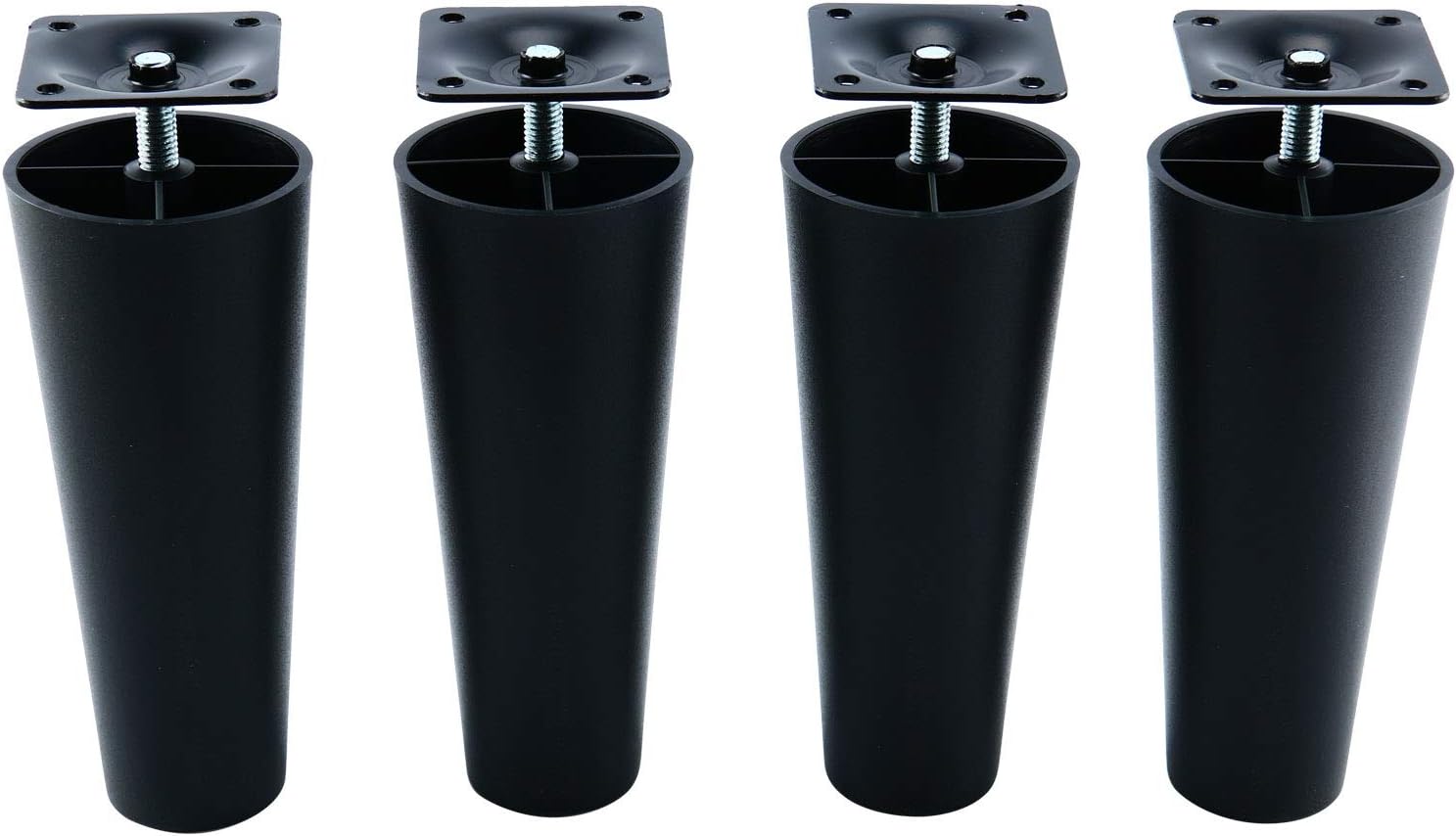 4Pcs Plastic Sofa Legs Round Tapered Replacement Furniture Couch Leg 5.