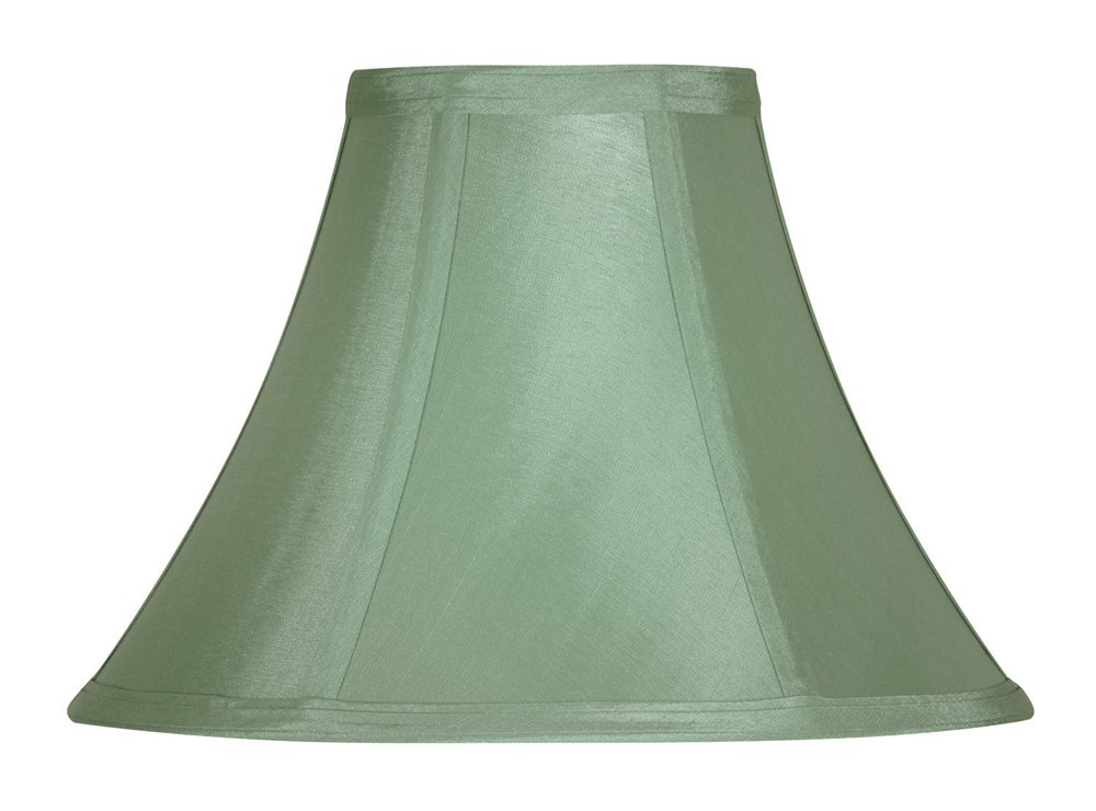 Oaks Lighting Faux Silk Empire Shade 12-inch Sage Green, Fabric