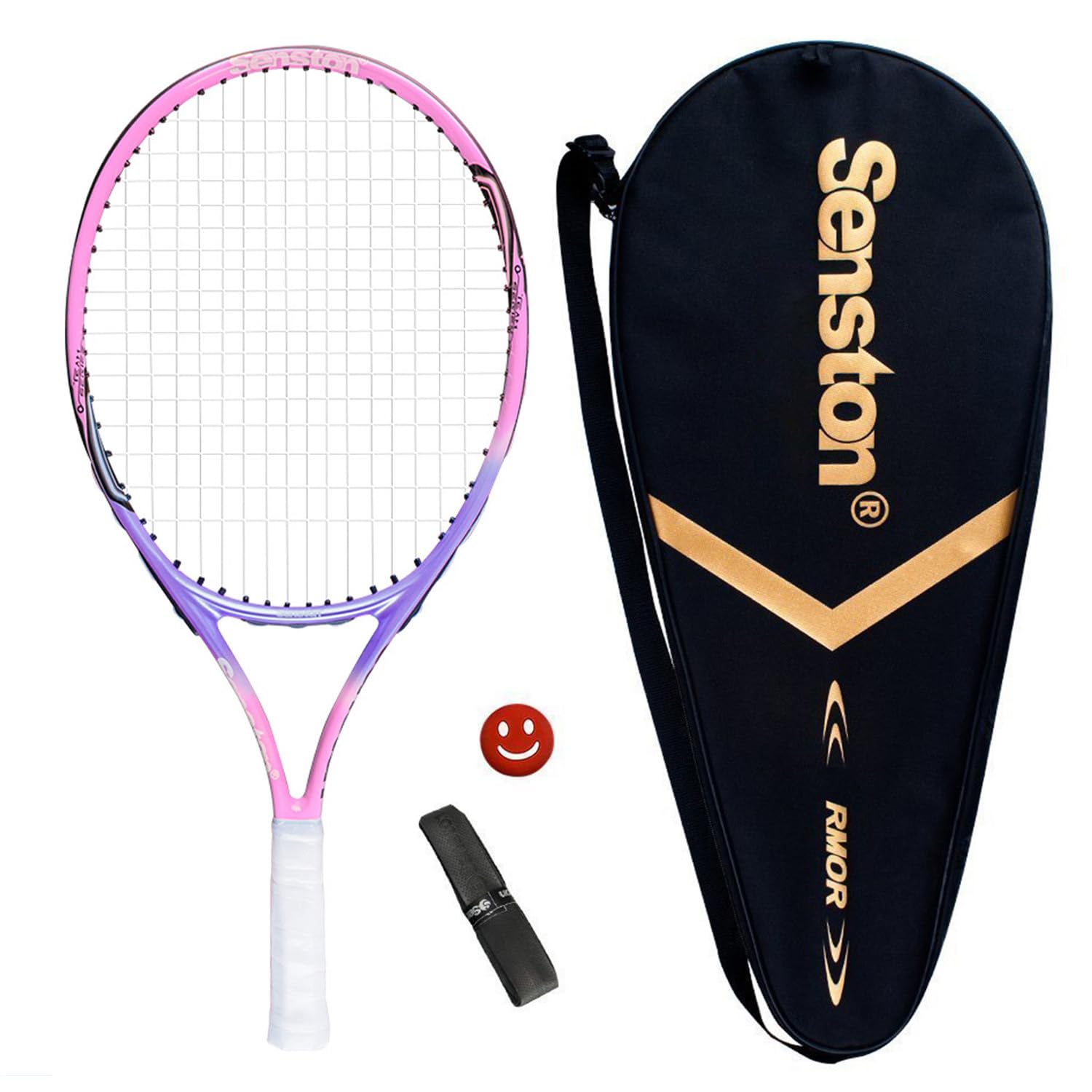 Senston 23'' Junior Tennis Racket with Racket Bag, Lightweight Tennis Racquet, 1 Grip, 1 Vibration Dampeners