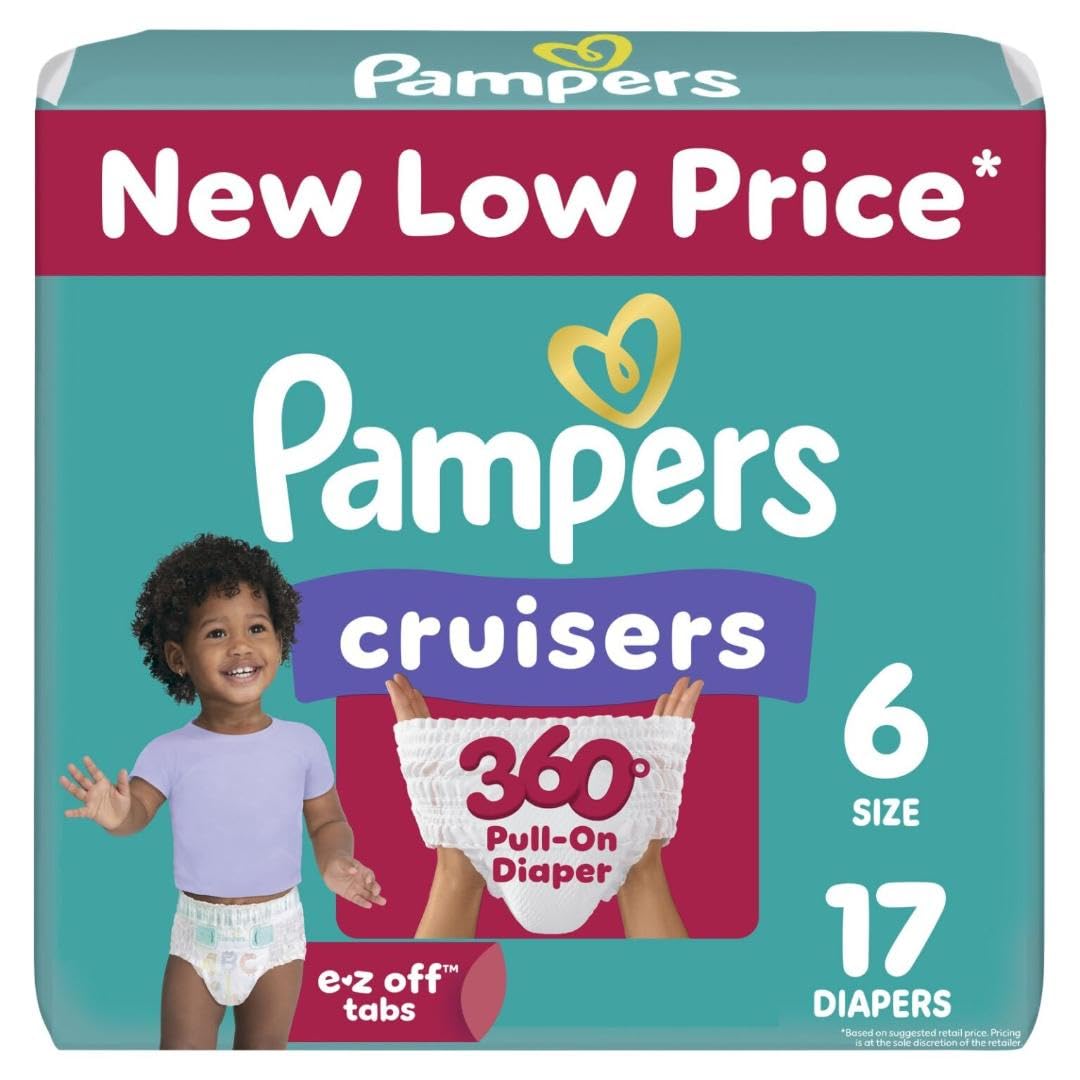 Photo 1 of Pampers Diapers - Cruisers 360 - Size 4, 21 Count, Babyproof up to 100% Leakproof Pull-On Diaper (Packaging May Vary)