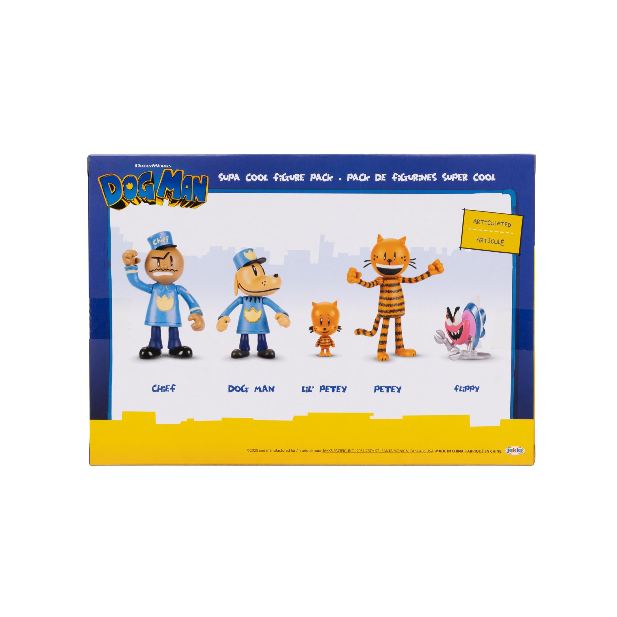 Dog Man Movie Action Figures Multipack Set, Includes 2.5 Inch Scale Figures - Inspired by The Dog Man Movie Toys, Lil Petey, Petey, Chief, and Flippy!