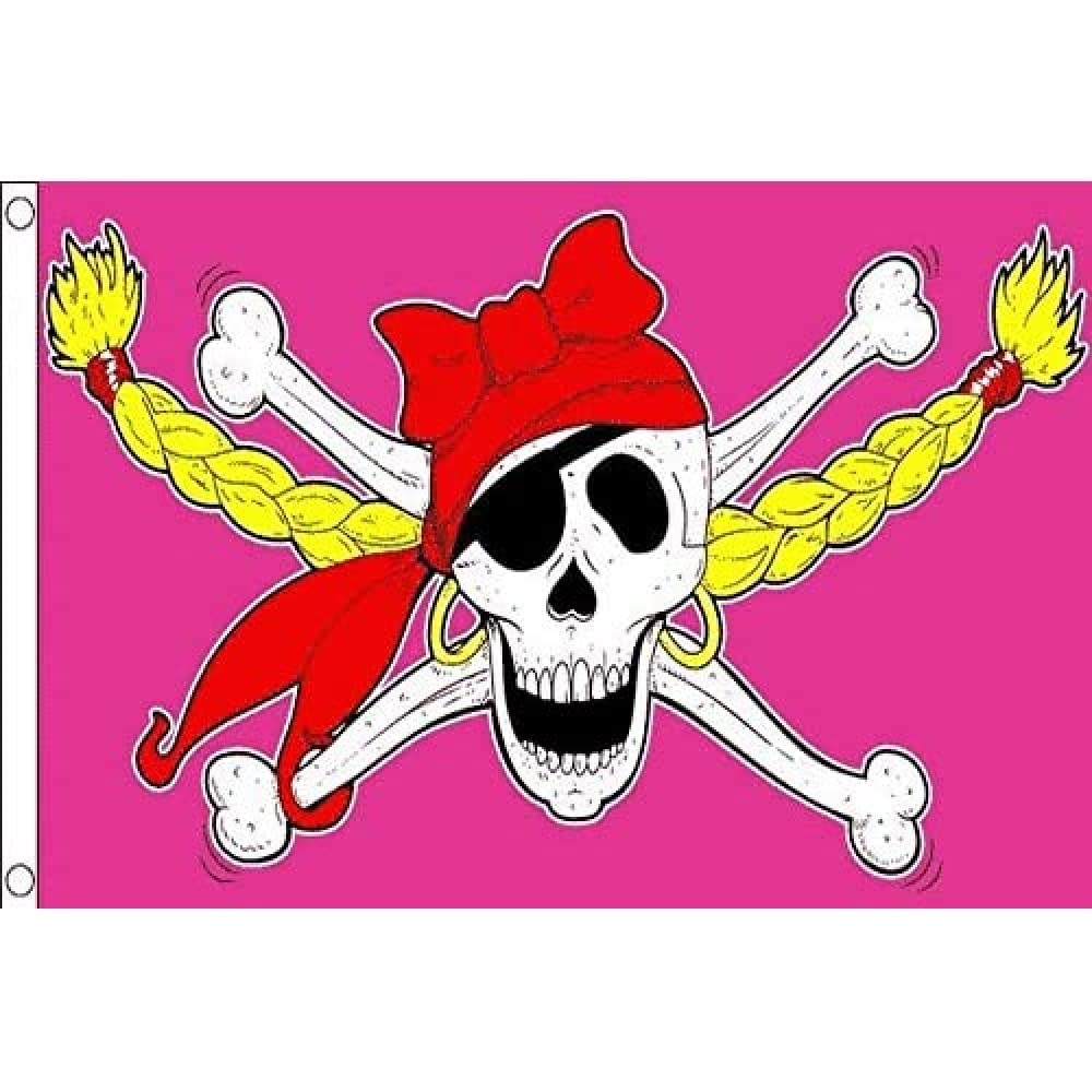 AZ FLAG - Pirate Girl Flag - 3x5 Ft - 100D Polyester Lady Pirate Banner with Two Metal Grommets - Fade Resistant - Vivid Colors - 3' x 5' Feet - 150x90 Cm