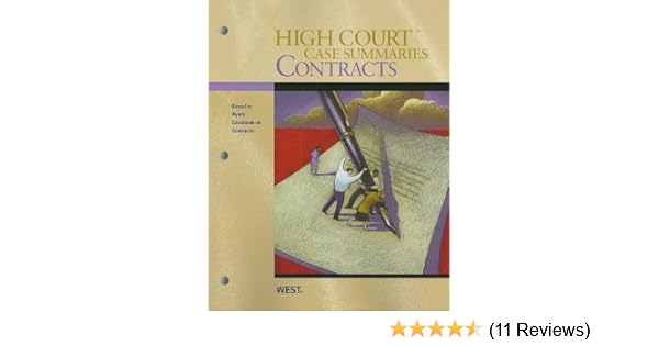 High Court Case Summaries On Contracts Keyed To Ayres West - 