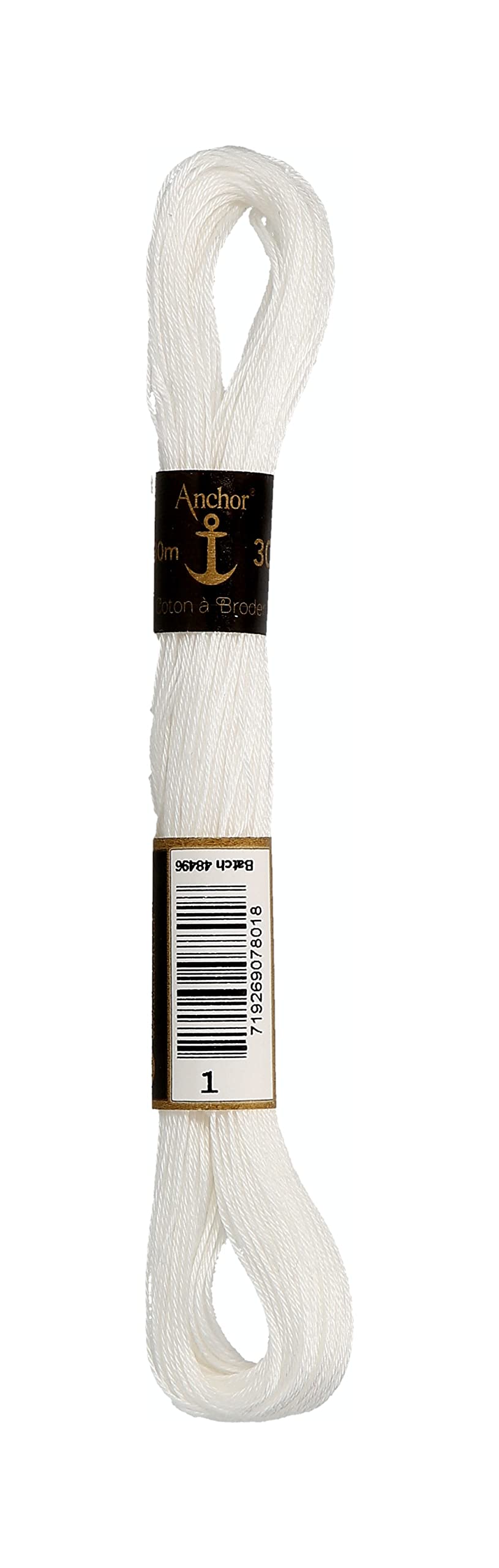 Anchor 4386030-00001 Embroidery Thread, 100% Cotton, 1, 4-Ply, Thickness 30, 30 m, 3 g