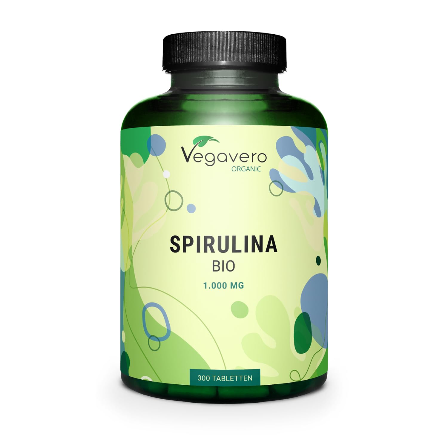 Vegavero Organic Spirulina 4000 mg | 300 Tablets | NO Additives | Natural Source of Protein, Vitamins & Minerals | Vegan