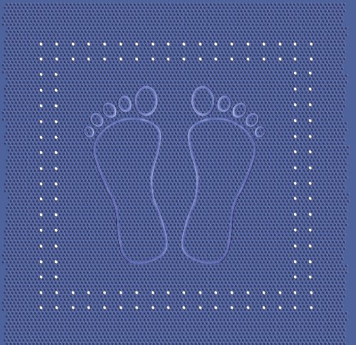 Kleine Wolke "Foot Shower Mat, Blue, 55 x 55 cm