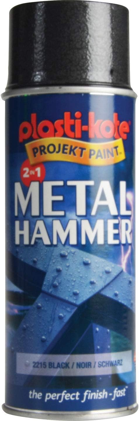 Plasti-kote 2215 400ml Metal Paint - Hammer Black