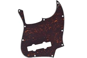 Dopro 5 String Jazz Bass Pick Guard J Bass Scratch Plate for USA/Mexican Fender 5 String Jazz Bass Red Tortoise