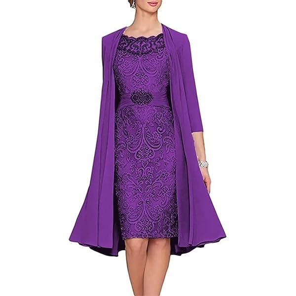 Amazon.com: AUPRP Plus Size Purple Mother of The Groom Dress