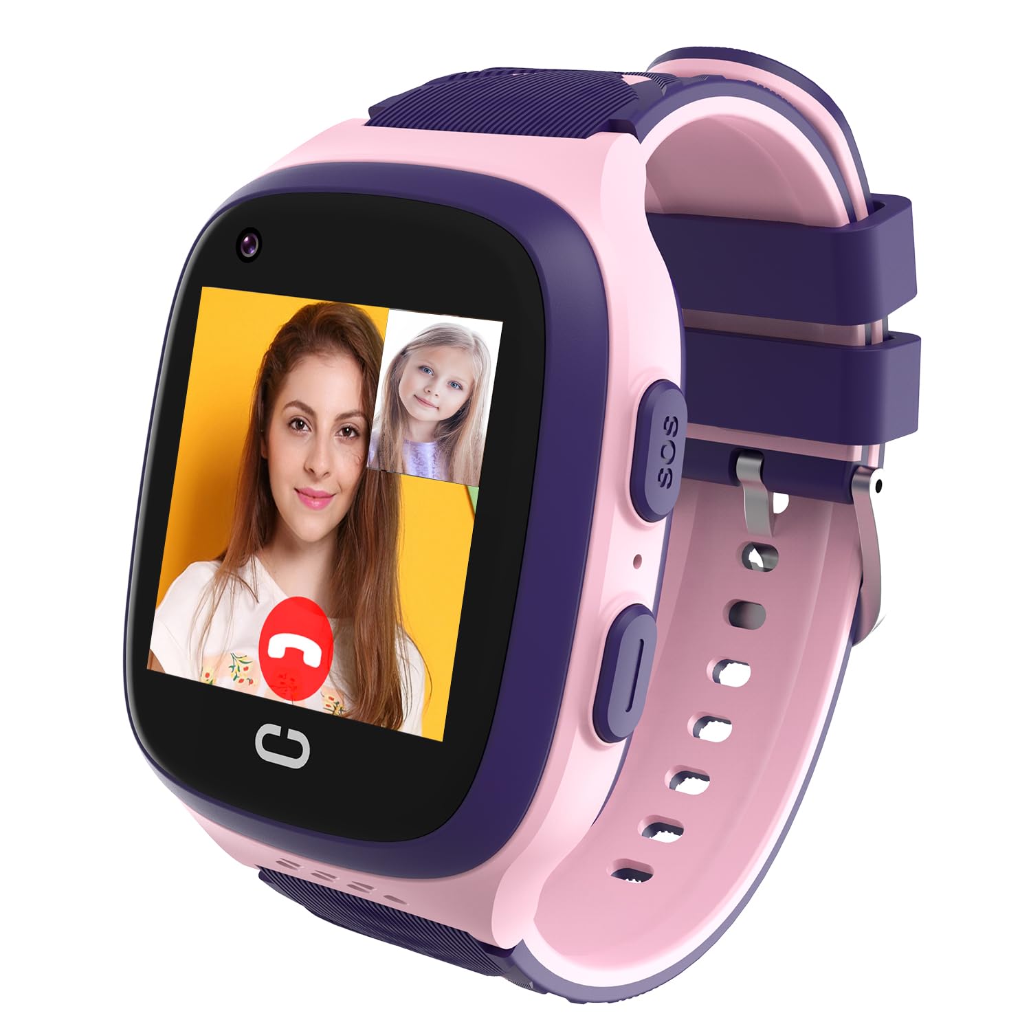 Photo 1 of 4G Kids Smart Watch with GPS Tracker - Smartwatch for Kid with Video Call Voice Chat SOS Camera Alarm Clock Puzzle Games Tracker HD Touch Screen for 3-12 Years Girls Boys (Pink)