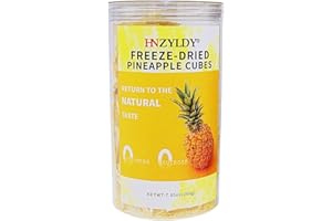 HNZYLDY Natural Dried Pineapple Chunks – Sweet & Juicy, Non-GMO, Lightly Sweetened Dehydrated Pineapple Snacks in Resealable Canned (7 oz)