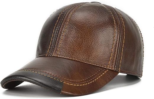 real leather cap