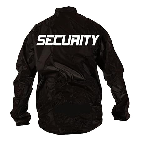 Coole-Fun-T-Shirts Security - Regenjacke - reflektierender Druck schwarz S M L XL XXL XXXL für den Sicherheitsdienst