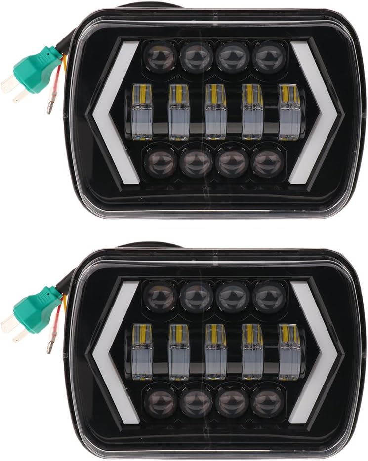 Shiwaki 2PCS LED Headlight Halo Arrow Angel Turn Light For Jeep Wrangler YJ Truck