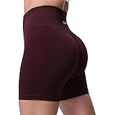 Aoxjox Seamless Asset Workout Biker Shorts for Women Tummy Control High Waisted Athletic Scrunch Gym Running Yoga Short 5"/6"