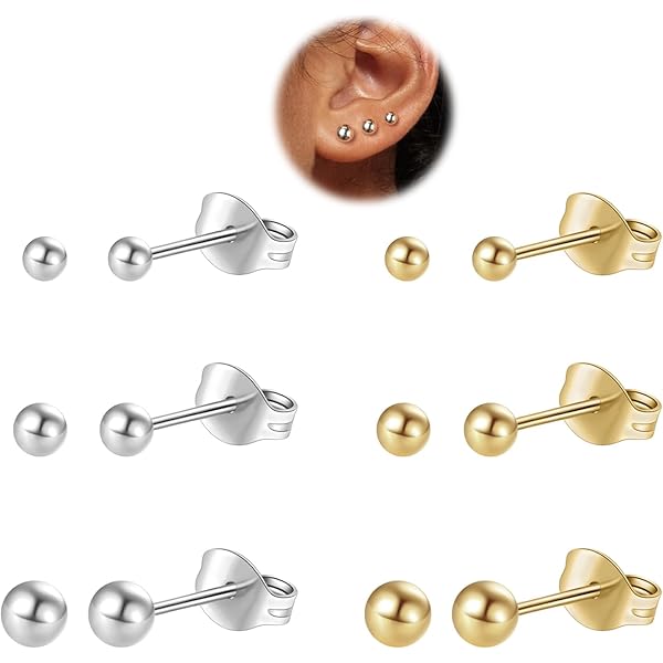 10 Mm Rhodium-Plated Sterling Silver Stud Earring | In Stock - Foto 3