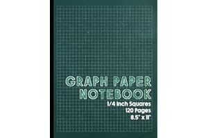 Graph Paper Notebook: Graph Paper Composition Notebook | Quad Ruled | 1/4 Inch Squares | 0.25 Inch Squares | Table of Content