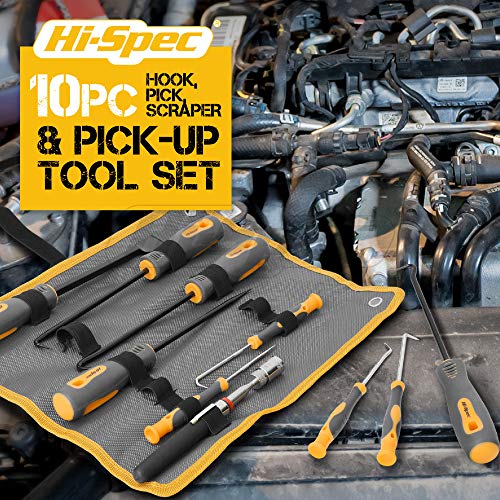 HiSpec 10 Piece Hook, Pick, Scraper & PickUp Tool Kit Set for