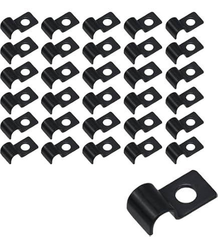 Uxcell 80-Pack Pipe Straps – 304 Stainless Steel, 1/4 Inch (6mm) Diameter, 1 -Hole Clamp For Conduit Or Pipe Fixing, Corrosion-Resistant