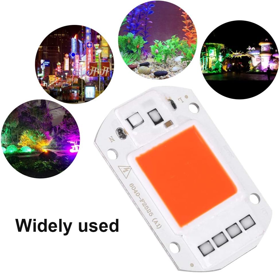 GOTOTOP 50W LED COB Chip Light,led cob chip AC220V Light COB Chip Source,chip led for LED Floodlight Lamp Spotlight DIY Grow Light(Red) - Image 3