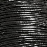 Genuine Greek Natural Plain Leather BEAD STRINGING CORD 3mm Black 3 Yards / Findings