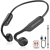 CHENSIVE Bone Conduction Headphones Bluetooth 6.0 Open Ear Headphones Wireless Headphones with Mic 10H Playtime Sports Earphones, IPX6 Waterproof Headset for Running,Cycling, Hiking, Driving