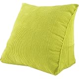 Purovi Coussin Triangulaire Multifonction Beige - Soutien Dorsal, Lecture Et Canapé Avec 2 Angles D'Élévation