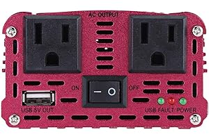 Anauto 1500W Car Power Inverter Converter USB Adapter DC 12V to AC 110V