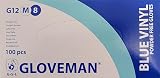 GLOVEMAN Blue Vinyl Gloves Medium 100 Count Powder Latex Free Food Safe New view 1