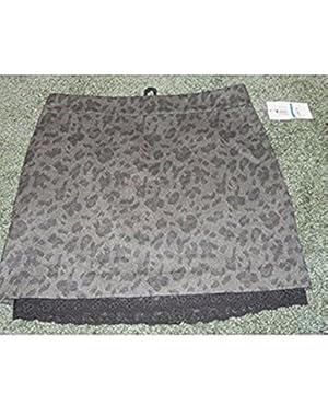 Jessica Simpson Juniors Lace-Lined Skirt, Grey Animal Print, Size 3/4