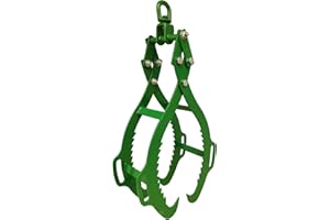 XROPURR 4 Claw Log Lifting Tongs Timber Claw Hook, 28in - Heavy Duty Grapple Timber Claw, Lumber Skidding Tongs Logging Grabber (32 in)