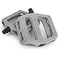 Eastern Facet Bike Pedals 9/16" - High Grip, Fiber-Reinforced Plastic & Chromoly Axle, for BMX, MTB & Kids Bikes - Multiple Colors