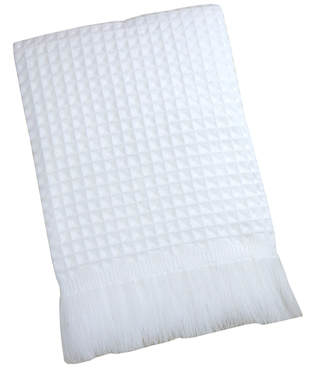 BabyPrem Baby Blanket Shawl Nursery Bedding Waffle Boys Girls Moses Cot WHITE