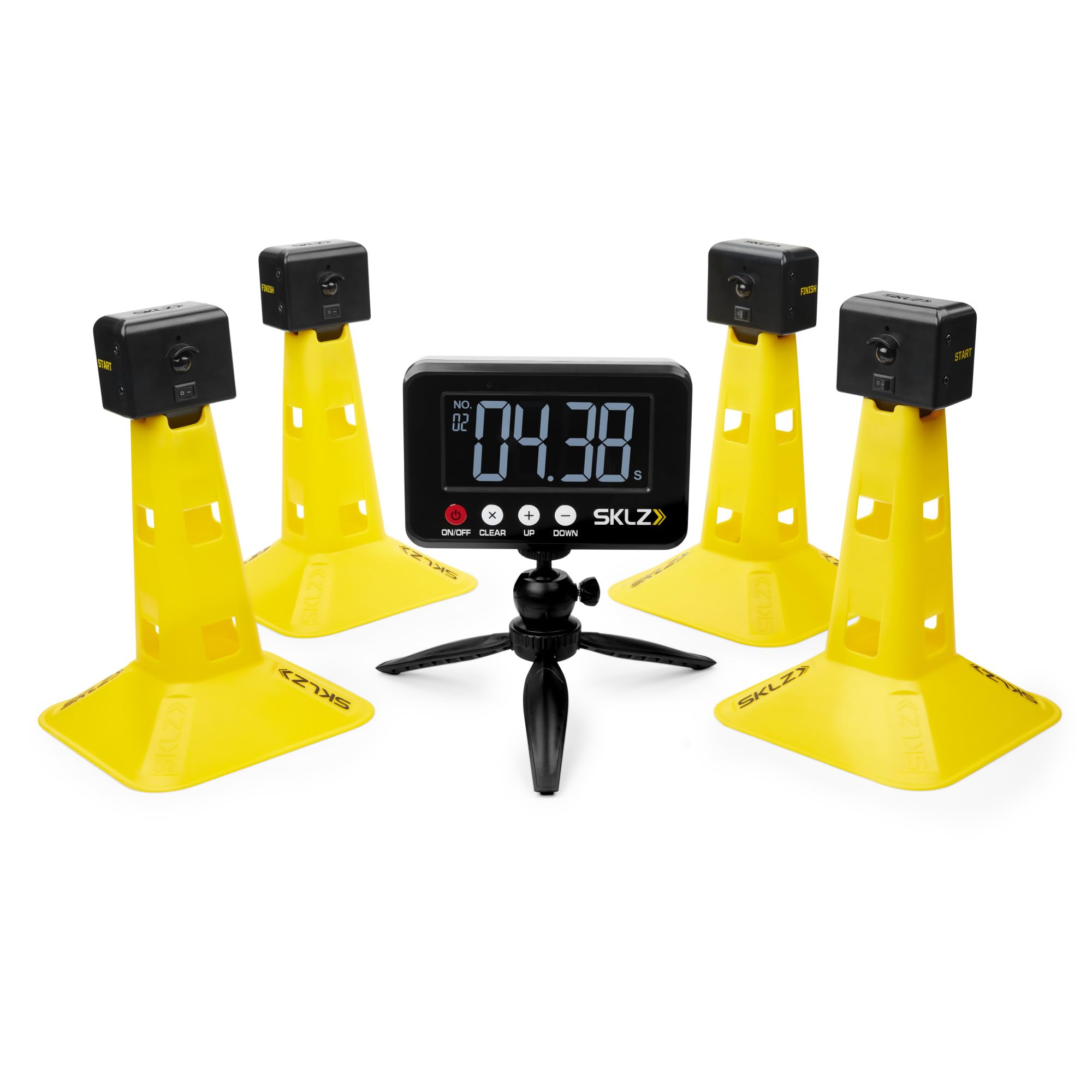 Photo 1 of SKLZ Speed Gates Electronic Sprint Timer System, Measures Up to 20 Yards, Records 50 Times, Sensor-Based Start and Finish Gates for 20-Yard Dash and Speed Training, Indoor and Outdoor Use