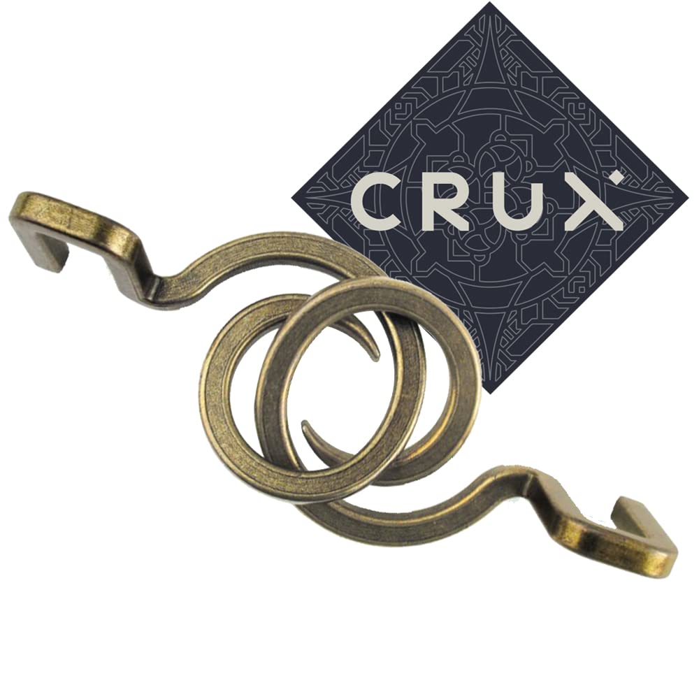 Hanayama Cast Hook Puzzle - Level 2 of 6 - Fairly Hard - Includes Crux Sticker