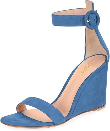 Amazon Com Ydn Women Chic High Heel Wedge Sandals Ankle Straps