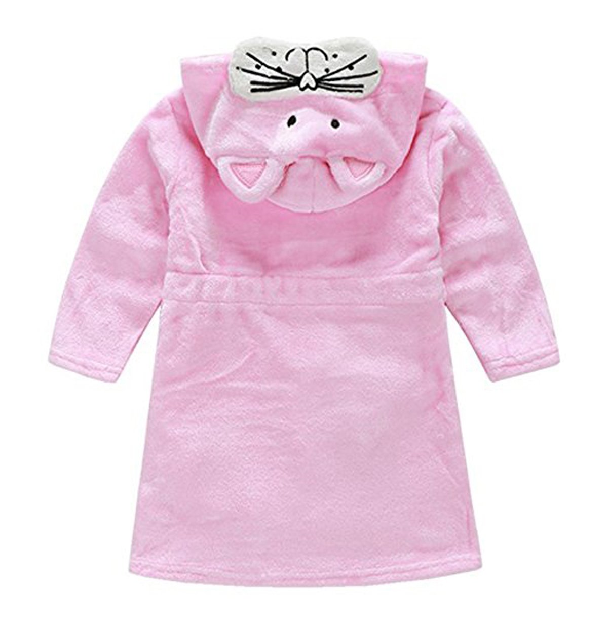 Boys & Girls Bathrobes,Toddler Kids Hooded Robe,Plush Soft Coral Fleece