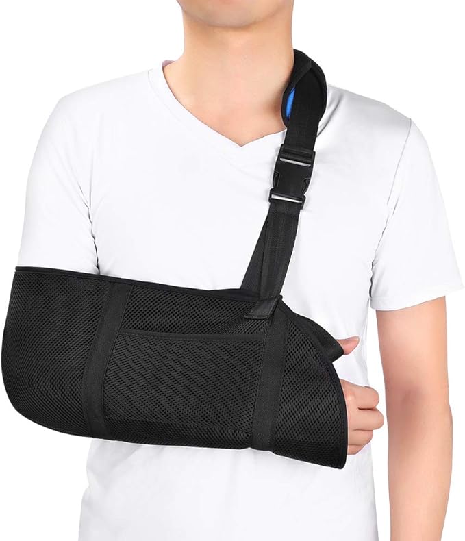 Arm Sling, Breathable Shoulder Immobilizer with Buckle Design for