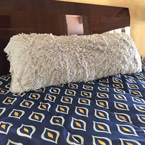 Luxurious Faux Fur Body Pillow Cover with Long Hair, Removable with
