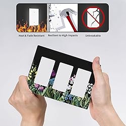 Wild Flower 3 Gang Rocker Light Switch Cover Triple