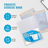 1ABOVE 6-Pack A4 Clear Exercise Book Covers Durable 150µm Thick 60mm Flap view 3