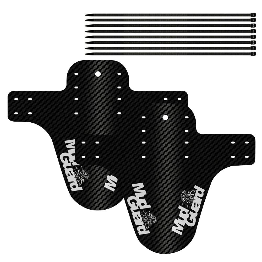 Gobesty Mudguards, Mountian Bike Fender, MTB Mud Guards, Front and Rear Compatible Road Bike MudGuard, Bike Fenders with 8 Cable Ties, Suitable Cycling/Racing/Mountain Road Bikes
