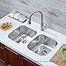 Decor Star P-006 32 1/4 Inch Undermount 50/50 Equal Double Bowl 18 Gauge Stainless Steel Kitchen Sink cUPC