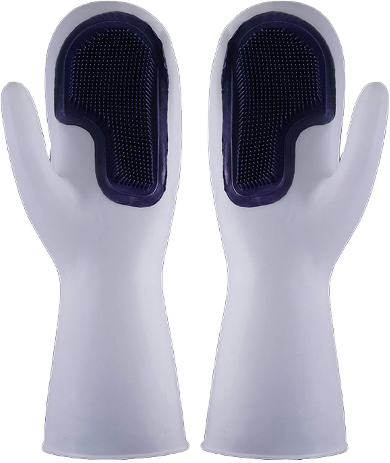 Dishwashing Gloves, Silicone Dishwashing Gloves With Scrubber, Reusable