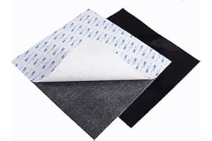 METFUIN 2 Pack Self-Adhesive Rubber Pad Sheet, 6 x 6 inches, Black,Thin Silicone Rubber Gasket Sheet DIY Material, Supports, Leveling, Sealing, Bumpers, Protection (Black, 1/25 Thick)